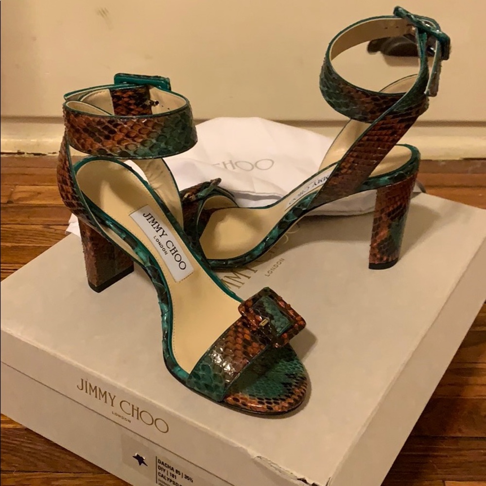 JIMMY CHOO PYTHON HEELS